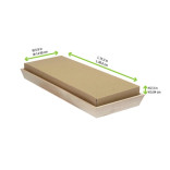 Kraft Cardboard Lid for 210WOODTRAY15 L:15.35in W:5.9in H:2.36in - 10 pcs Kraft Cardboard Lid for 210WOODTRAY15 L:15.35in W:5.9in H:2.36in - 10 pcs